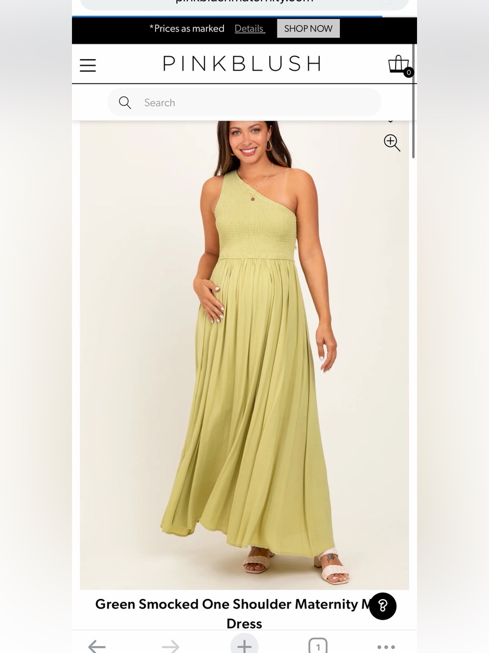 One-Shoulder Maternity (or not) Maxi Dress